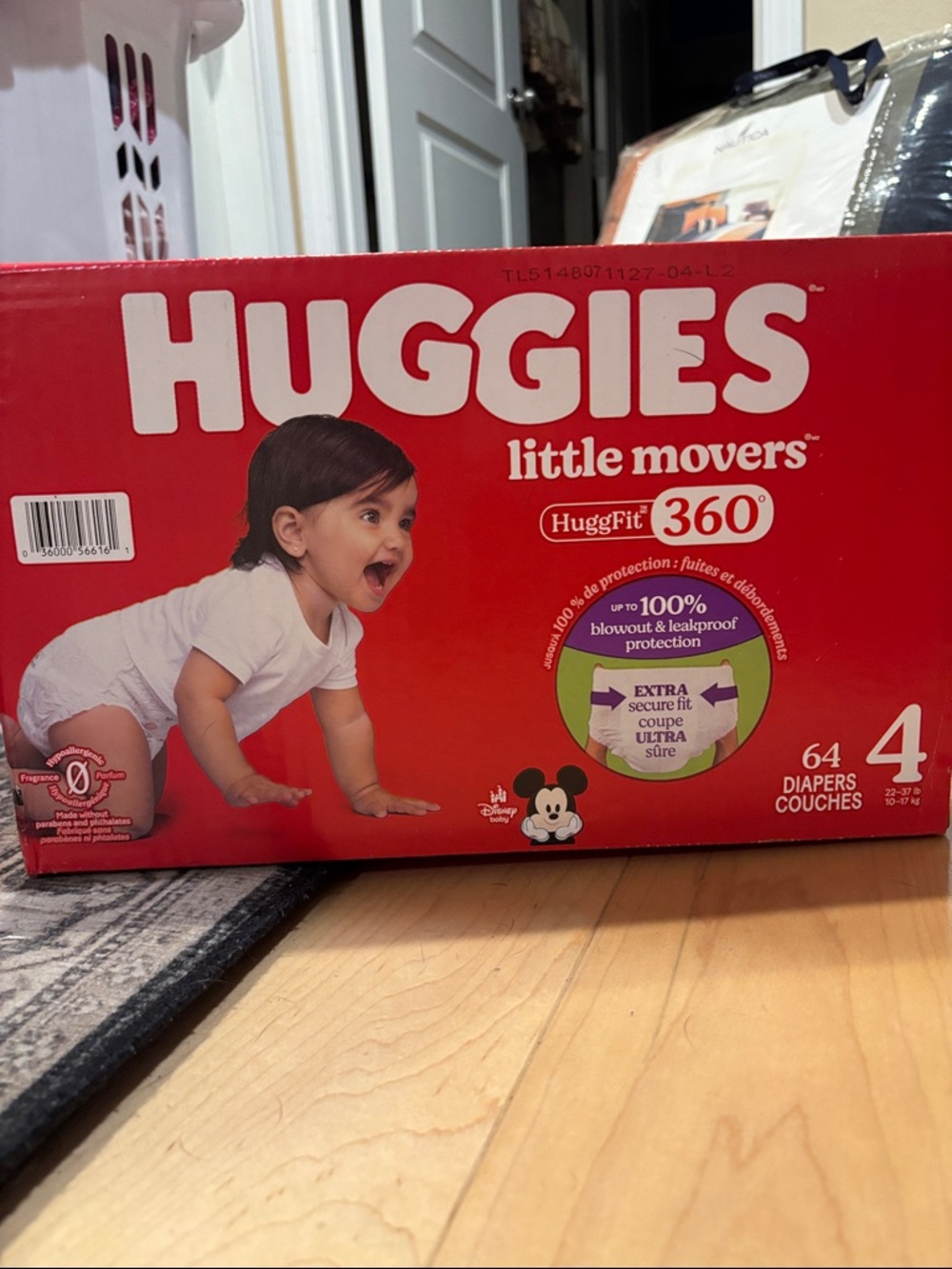 Little Movers HuggFit 360° Diapers - Red (Size 4)